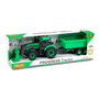 POLESIE - Tracteur Jouet Vert avec Pelle et Remorque Basculante - Wader 91840 - Véhicule de Construction Enfant 3 ans et plus