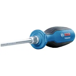 Bosch Professional Tournevis plat robuste 5,5x100 mm, manche Softgrip, avec embout de frappe métallique et acier trempé, pour travaux exigeants