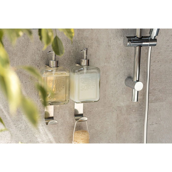 Wenko 24714100 Distributeur de savon Pure Soap en verre transparent, capacité 550 ml