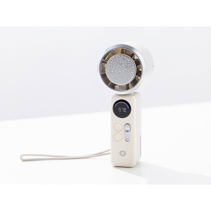 Conceptronic AERIVA03C Mini Ventilateur Portable avec Plaque de Refroidissement, Crème
