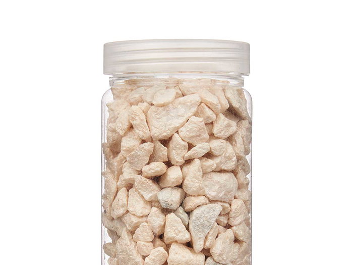 GIFTDECOR Bocal de décoration avec pierres métallisées 700g Crema 10-20 mm