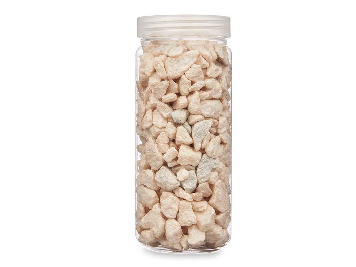 GIFTDECOR Bocal de décoration avec pierres métallisées 700g Crema 10-20 mm