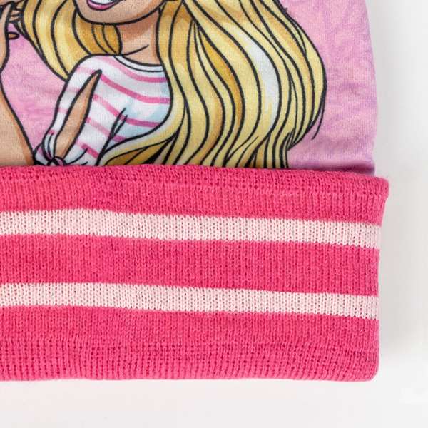 Cerdá Snood Barbie - Ensemble 3 pièces (bonnet, tour de cou et gants) pour enfant 2 à 8 ans (3 ans minimum)