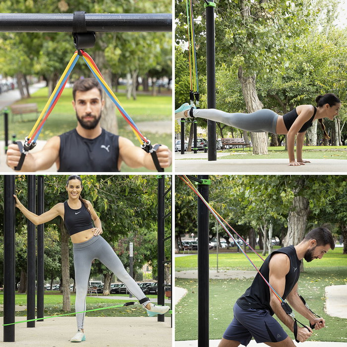 Pack Plateforme Vibrante avec Haut-parleur, Télécommande et Bandes de Résistance avec Guide d’Exercices InnovaGoods