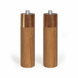 Livoo Set de 2 moulins à sel et poivre manuels MEN425 en bois d'acacia