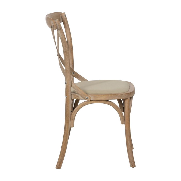 BigBuy Home Chaise de Salle à Manger Beige Naturel