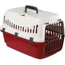 Kerbl - Boîte de Transport Expédition pour Chien Crème et Bordeaux - 48 x 32 x 32 cm - Pour Petit Chien - Pour Extérieur
