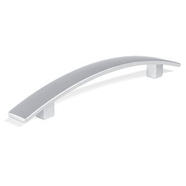 HERRAJES ALK Tirador de meuble en zamak, finition Aluminium RAL, 128 mm