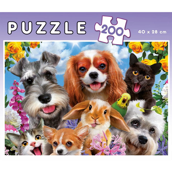 EDUCA Puzzle 200 pièces Selfie De Mascotas (Ref. 19293) - Puzzle pour enfants à partir de 6 ans - Langue du produit : espagnol EDUCA Puzzle 200 pièces Selfie De Mascotas (Ref. 19293) - Puzzle pour enfants à partir de 6 ans - Langue du produit : espagnol