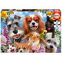 EDUCA Puzzle 200 pièces Selfie De Mascotas (Ref. 19293) - Puzzle pour enfants à partir de 6 ans - Langue du produit : espagnol