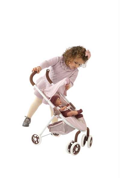 Muñecas Arias Poussette Silla Paseo Bear - Poussette Canne Enfant, Dimensions 29x53x60 cm, Hauteur Guidon 62 cm, À Partir de 36 Mois