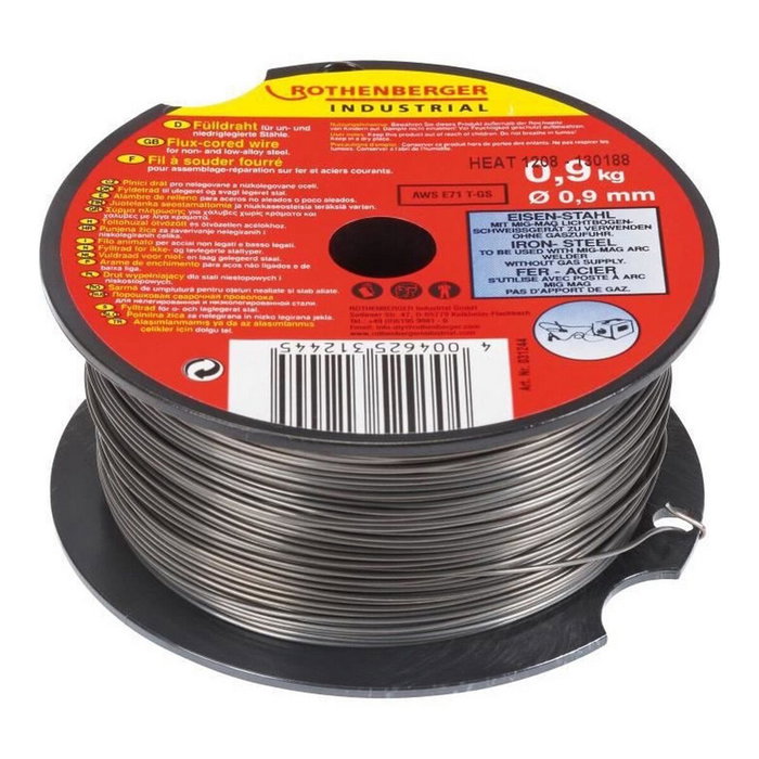 Rothenberger Bobine Fil Fourré 0,9 mm 0,9 kg pour Poste MIG/MAG