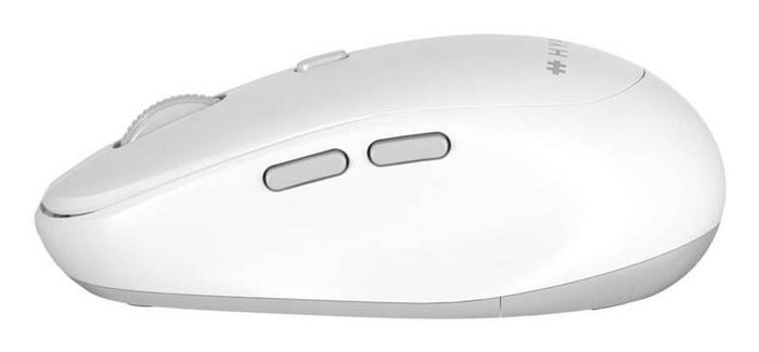 Hyper HyperSpace Bluetooth 5.0 Souris Sans Fil avec DPI Ajustable, Connexion à 3 Appareils, Confort Ergonomique, Piles 1 x AA, Couleur Blanc/Gris