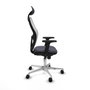 Piqueras y Crespo Chaise de Bureau 2D086N1 Gris foncé avec Appui-tête