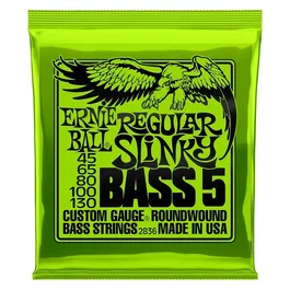ERNIEBALL Jeu de cordes basse électrique Slinky Regular 5 cordes 45-130