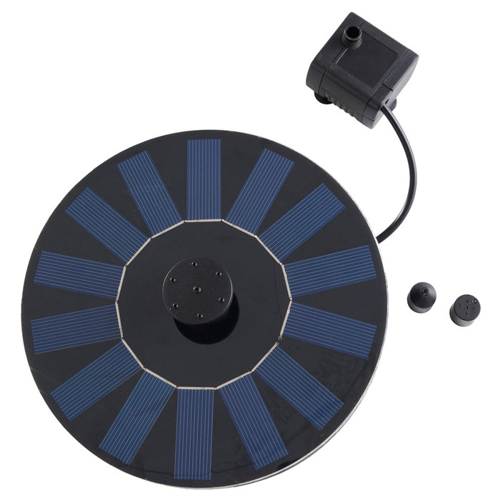 Outfit Pompe solaire pour fontaine de 16 cm avec panneau polycristallin Outfit Pompe solaire pour fontaine de 16 cm avec panneau polycristallin