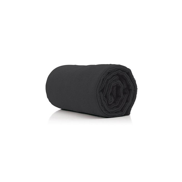 Bifull - Serviette en coton recyclé noir - 90 x 50 cm Bifull - Serviette en coton recyclé noir - 90 x 50 cm