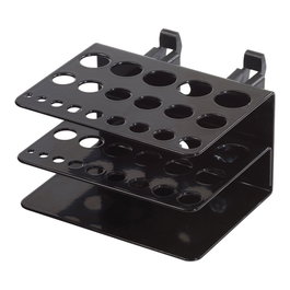 Wolfcraft wss Support pour forets pour panneau perforé 20 forets Ø2-20 mm 80x59x41 mm acier peint noir