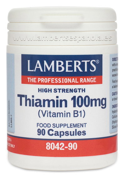 LAMBERTS Vitamina B-1 100 mg (Tiamine) 90 capsules LAMBERTS Vitamina B-1 100 mg (Tiamine) 90 capsules