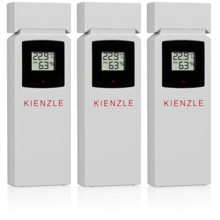 Kienzle Station météo sans fil avec 3 capteurs radio-commandés