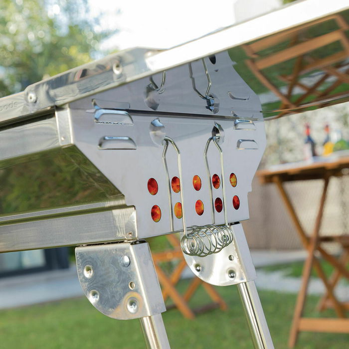 Pack Barbecue au Charbon de Bois Pliable en Acier Inoxydable et Tapis de Cuisson pour Four et Barbecue InnovaGoods