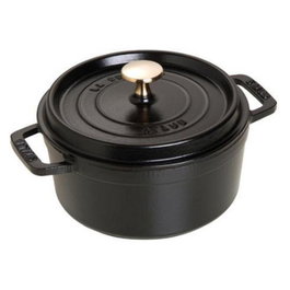 Staub (Zwilling) Roaster ronde en fonte émaillée noire 18 cm - Réf. 40509-485-0
