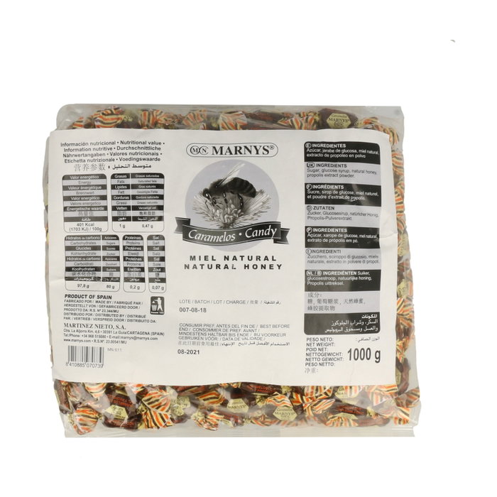 Marnys Caramels au Propolis et au Miel 1kg Marnys Caramels au Propolis et au Miel 1kg