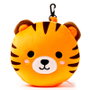 PUCKATOR Coussin de voyage avec masque pour les yeux Tigre Adoramals Relaxeazzz - 15 x 28 x 6 cm, 95% polyester, 5% spandex