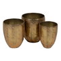 BigBuy Garden Cache-pot Doré Fer (3 Unités)