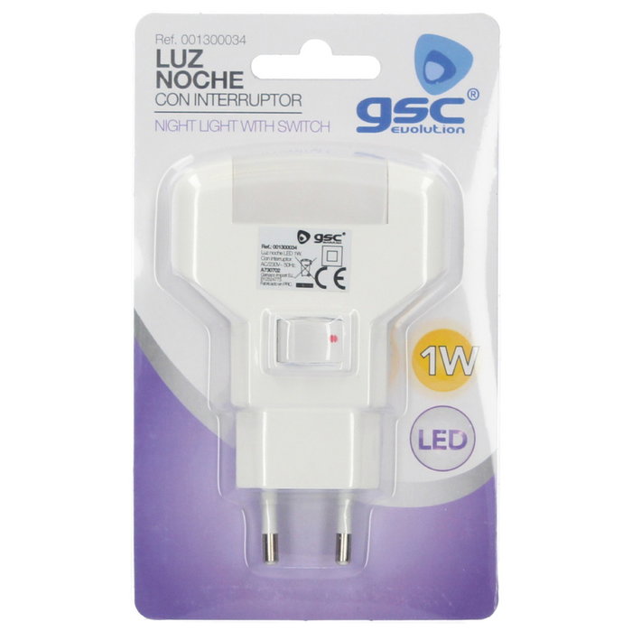 GSC Evolution Veilleuse avec Interrupteur 1W 230V - Blanc GSC Evolution Veilleuse avec Interrupteur 1W 230V - Blanc