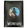 SD TOYS Carnet Cahier A5 avec Lumière Motif Roseton et Mercredi (Wednesday) - 15x25x3 cm