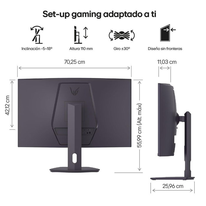 Monitor Gaming LG 32G600A-B Quad HD 32"
