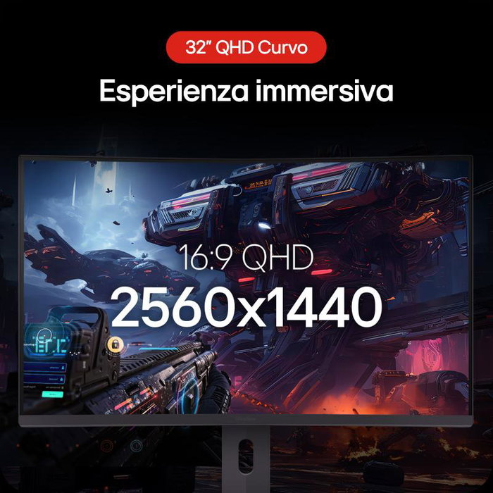LG UltraGear 32G600A-B 32G600AB Moniteur de gaming incurvé 32 pouces QHD 180 Hz