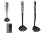 Kinvara Cazo de Cocina 9x32,5x9 cm Plastique Gris Noir (Set de 24)