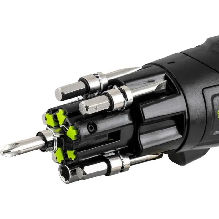 Fieldmann FDG 5018-108AR - Jeu d'outils 108 pièces avec tournevis sans fil, pinces, mètre, niveau à bulle et marteau dans mallette