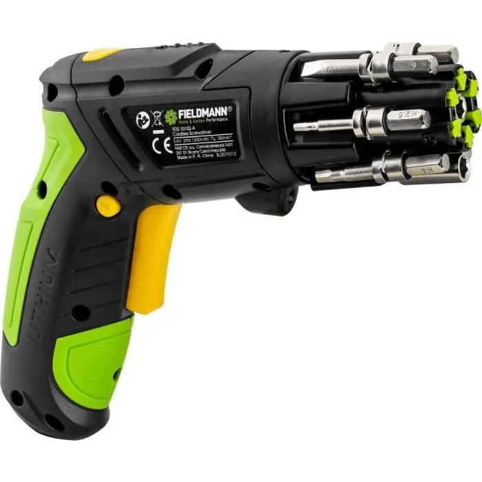 Fieldmann FDG 5018-108AR - Jeu d'outils 108 pièces avec tournevis sans fil, pinces, mètre, niveau à bulle et marteau dans mallette