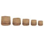 Home ESPRIT Set de pots de fleurs Marron Fibre Rayures Urbaine 44 x 44 x 40 cm
