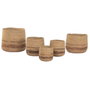 Home ESPRIT Set de pots de fleurs Marron Fibre Rayures Urbaine 44 x 44 x 40 cm
