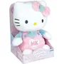 Jemini Peluche bouillotte chauffante Hello Kitty, douce, avec micro-perles d'argile, 21 cm, pour apaiser les maux de ventre et réchauffer