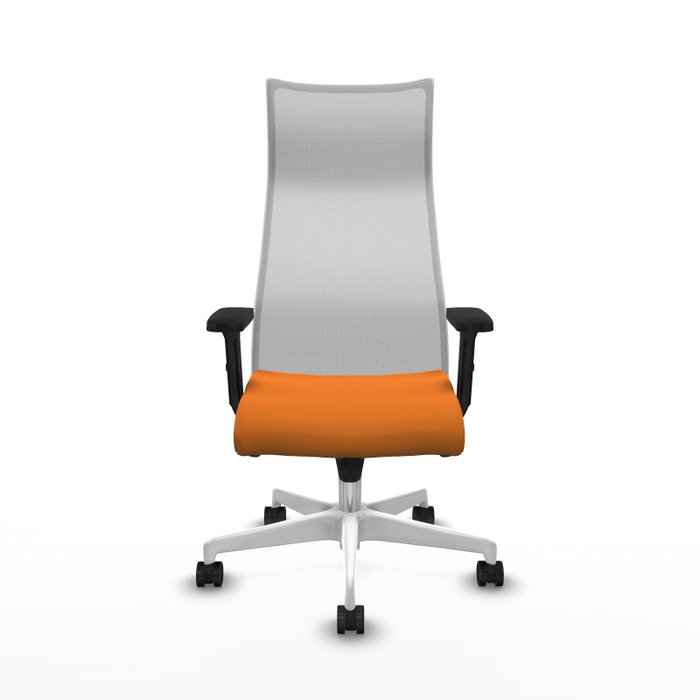 Piqueras y Crespo Albacete Chaise de Bureau Orange et Blanc