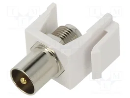 GOOBAY Connecteur RF Keystone F socle concentrique prise 75Ω blanc
