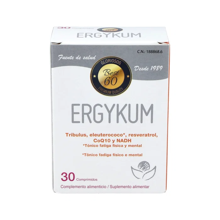 Bioserum Ergykum Formula Reforzada 30 comprimés - Complément alimentaire énergie, antioxydant avec Coenzyme Q10, vitamines C et E, sélénium Bioserum Ergykum Formula Reforzada 30 comprimés - Complément alimentaire énergie, antioxydant avec Coenzyme Q10, vitamines C et E, sélénium