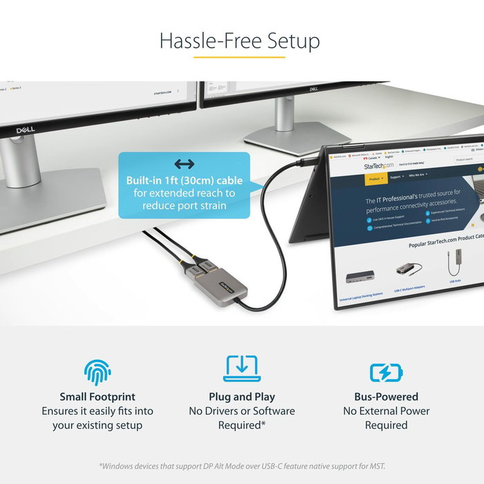 Adaptateur Startech MST14CD122DP Gris Adaptateur Startech MST14CD122DP Gris