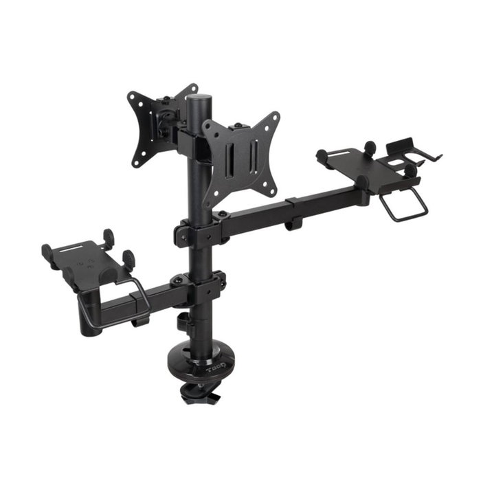 TooQ Support de Bureau pour 2 Écrans 17 à 32 Pouces, VESA 75x75 / 100x100 mm, Inclinable, Pivotant, Noir TooQ Support de Bureau pour 2 Écrans 17 à 32 Pouces, VESA 75x75 / 100x100 mm, Inclinable, Pivotant, Noir