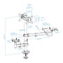 TooQ Support de Bureau pour 2 Écrans 17 à 32 Pouces, VESA 75x75 / 100x100 mm, Inclinable, Pivotant, Noir