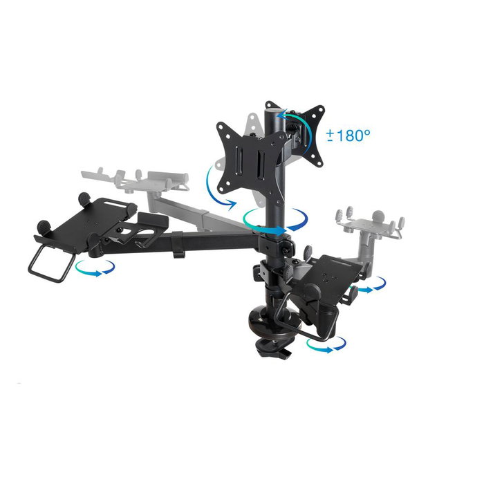 TooQ Support de Bureau pour 2 Écrans 17 à 32 Pouces, VESA 75x75 / 100x100 mm, Inclinable, Pivotant, Noir TooQ Support de Bureau pour 2 Écrans 17 à 32 Pouces, VESA 75x75 / 100x100 mm, Inclinable, Pivotant, Noir