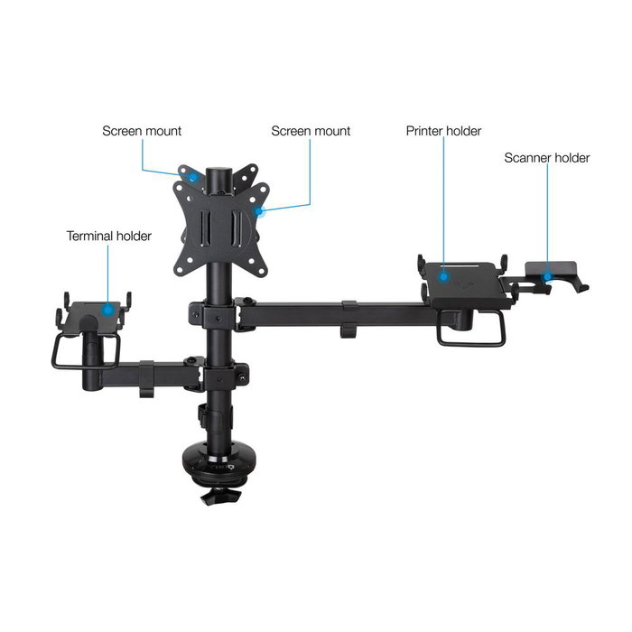 TooQ Support de Bureau pour 2 Écrans 17 à 32 Pouces, VESA 75x75 / 100x100 mm, Inclinable, Pivotant, Noir TooQ Support de Bureau pour 2 Écrans 17 à 32 Pouces, VESA 75x75 / 100x100 mm, Inclinable, Pivotant, Noir
