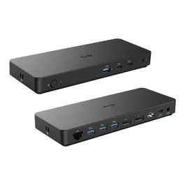 I - Tec Station d'accueil USB-C 12 en 1, Triple écran 4K, PD 100 W, avec DisplayPort, HDMI, USB 3.2, Ethernet, RJ-45, Noir