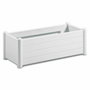 Stefanplast Jardinière rectangulaire Italia finition effet bois Blanc 100x43x35cm 80L