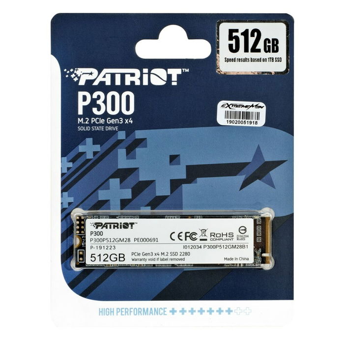 Patriot Memory SSD M.2 P300 512 Go - P300P512GM28 - Disque SSD NVMe PCIe Gen3 x4 avec dissipateur - Blanc/Noir